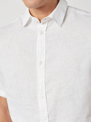 REDGREEN ASGER LINEN SHIRT SS Shirt 0100 White 11-4001 TCX