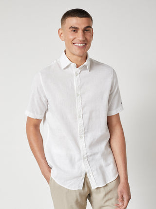 REDGREEN ASGER LINEN SHIRT SS Shirt 0100 White 11-4001 TCX