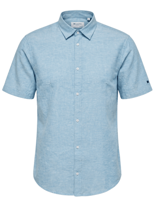 REDGREEN ASGER SHIRT SS Shirt BLUE MELANGE