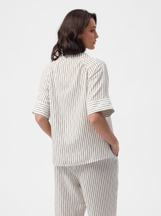 REDGREEN WOMAN Ace Blouse 199 Black Stripe