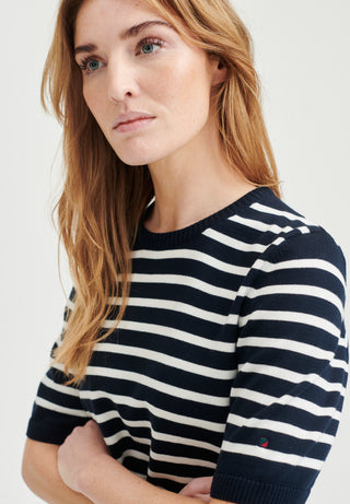 REDGREEN WOMAN Aimee Knit T-shirt 168 Navy Stripe