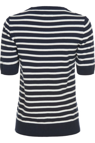 REDGREEN WOMAN Aimee Knit T-shirt 168 Navy Stripe