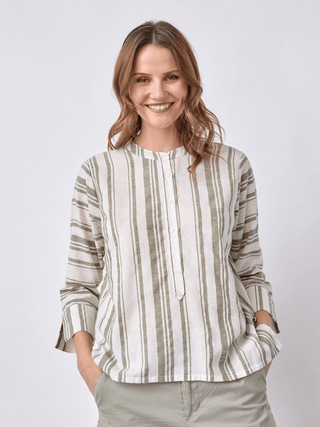 REDGREEN WOMAN Avina Dresses / Shirts 173 Light Green Stripe