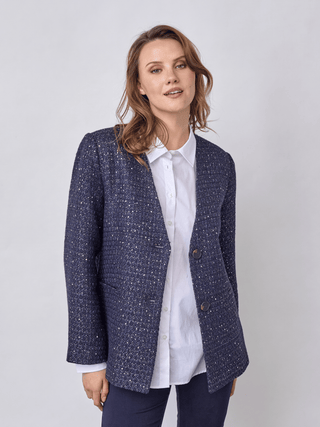 REDGREEN WOMAN Bessie Jackets and Coats 368 Navy Pattern
