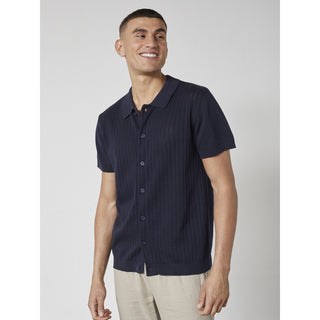 REDGREEN CADEN KNITTED POLO SS Knit 0682 NAVY