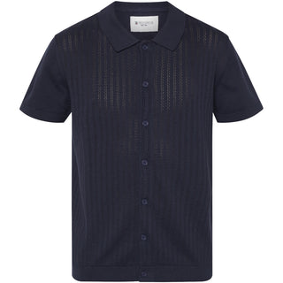 REDGREEN CADEN KNITTED POLO SS Knit 0682 NAVY