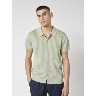 REDGREEN CADEN KNITTED POLO SS Knit 0701 Green Pastel 16-0110 TCX
