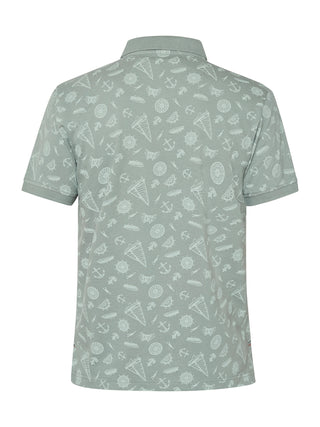 REDGREEN COLTON POLO T-SHIRT Polo 3774 Olive pattern with green pastel