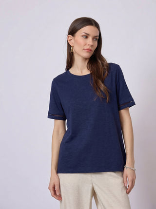 REDGREEN WOMAN Cami Short Sleeve Tee 068 Navy
