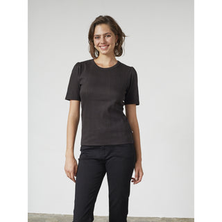 REDGREEN WOMAN Camille Short Sleeve Tee 099 Black