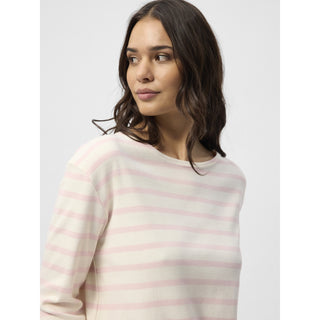 REDGREEN WOMAN Claudia T-shirt Long Sleeve Tee 140 Rose Pastel Stripe