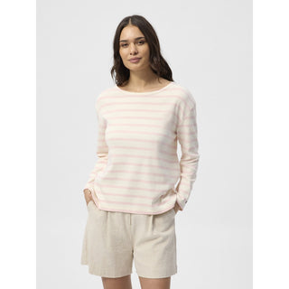 REDGREEN WOMAN Claudia T-shirt Long Sleeve Tee 140 Rose Pastel Stripe