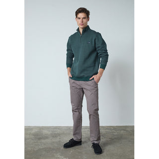 REDGREEN FLYNN ½ ZIP PULLOVER Knit 4680 DARK GREEN MELANGE