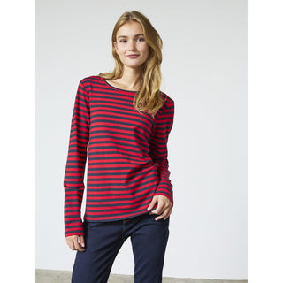 REDGREEN WOMAN Fie Long Sleeve T-shirt Long Sleeve Tee 144 Red Stripe
