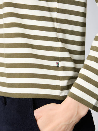 REDGREEN WOMAN Fie Long Sleeve T-shirt Long Sleeve Tee 177 Olive Stripe