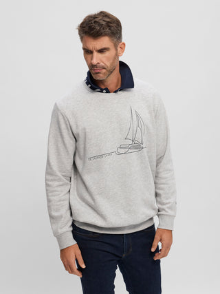 REDGREEN Frankie Båd Sweatshirt Sweatshirt Grey Melange