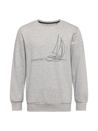 REDGREEN Frankie Båd Sweatshirt Sweatshirt Grey Melange