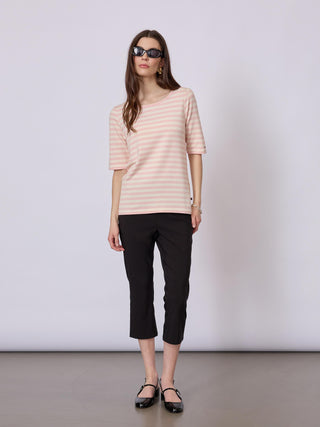 REDGREEN WOMAN Hedy Short Sleeve T-shirt Short Sleeve Tee 141 Rose Stripe