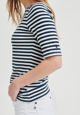 REDGREEN WOMAN Hedy Short Sleeve T-shirt Short Sleeve Tee 168 Navy Stripe