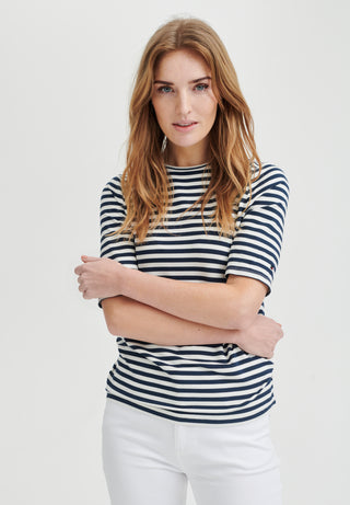 REDGREEN WOMAN Hedy Short Sleeve T-shirt Short Sleeve Tee 168 Navy Stripe
