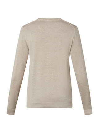 REDGREEN JULIAN O-NECK COTTON KNIT Knit 4221 Sand Melange 16-1105 TCX