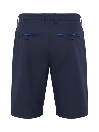 Navyblå RedGreen herreshorts med skrålommer med lyseblå kant og bæltestropper