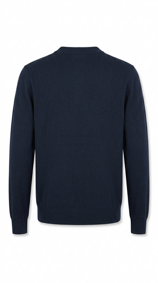 REDGREEN REDGREEN Langærmet Strikket Zip Polo Knit Navy