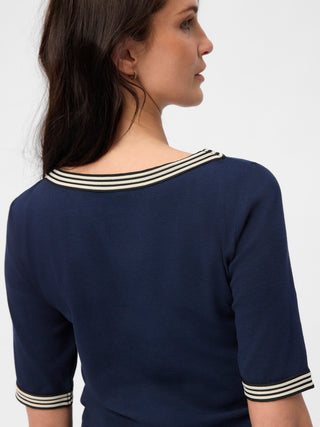 REDGREEN WOMAN Snee T-shirt Short Sleeve Tee 068 Navy