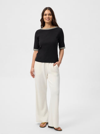 REDGREEN WOMAN Snee T-shirt Short Sleeve Tee 099 Black