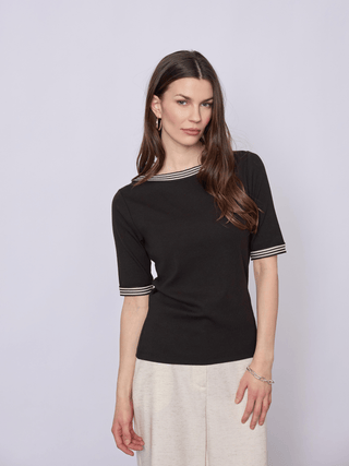 REDGREEN WOMAN Snee T-shirt Short Sleeve Tee 099 Black