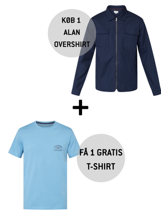 Redgreen Alan overshirt I navy og teeshirt med logo